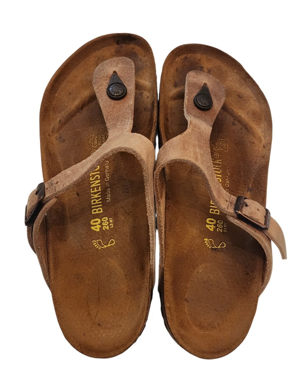 Birkenstock Gizeh Thong Sandals in Brown Suede